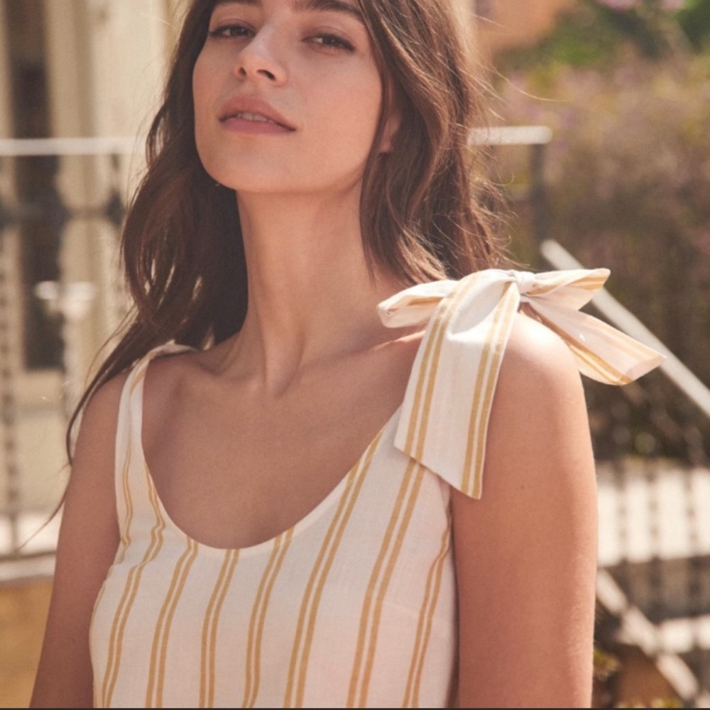 Sezane Tank with Shoulder Bow & Buttons - 36 (US size 4)